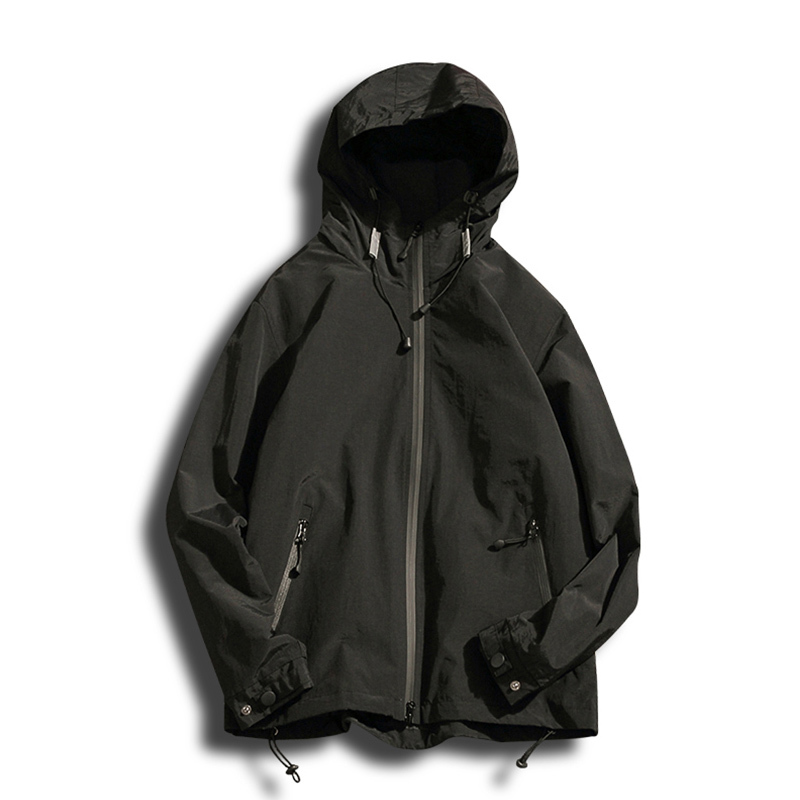 Autumn New Trend Fashion Zipper Jacket Men Casual Men's Solid Color Hooded Black Male Coats 4XL 5XL Outerwear 210412