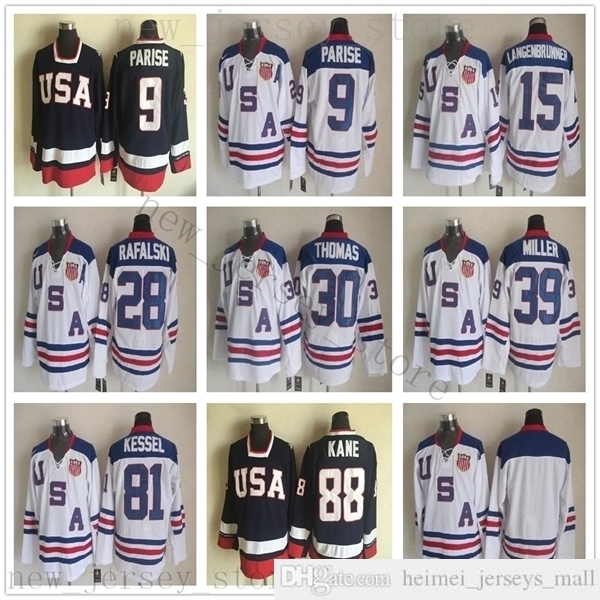 2010 Olympic Team USA Hockey Stitched 88 Patrick Kane 9 Zach Parise White Blue 81 Kessel 28 Rafalski 39 Miller 15 Langenbrunner Jersey
2010 Olympic Team USA Hockey Stitched 88 Patrick Kane 9 Zach Parise White Blue 81 Kessel 28 Rafalski 39 Miller 15 Langenbrunner Jersey