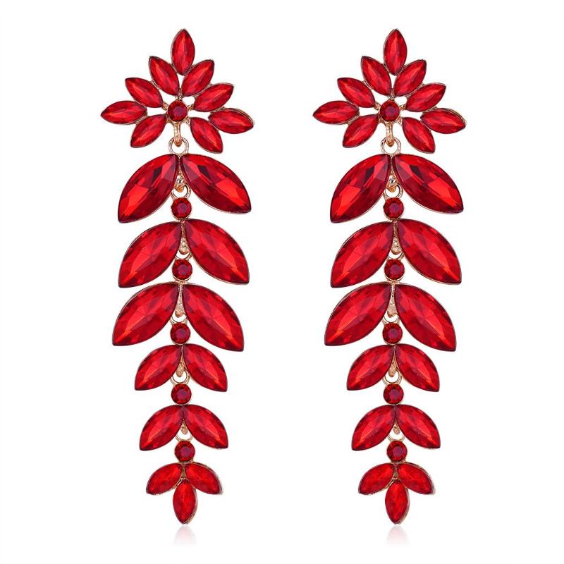 Dangle & Chandelier European And American Exaggerated Temperament Leaves Long Women's Earrings Fashion Red Bridal Wedding Jewelry, Silver
Dangle & Chandelier European And American Exaggerated Temperament Leaves Long Women's Earrings Fashion Red Bridal Wedding Jewelry, Silver