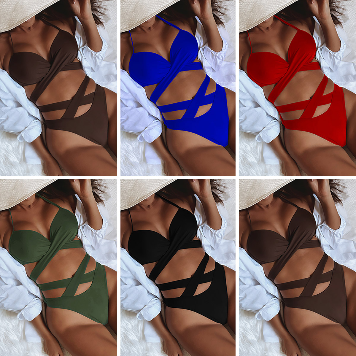 New Sexy High Waisted Bikini Set Bandage Bikinis Swimwear Women Push Up Swimsuit 2 piece Cut Out Bathing suit Female Biquini, Black
New Sexy High Waisted Bikini Set Bandage Bikinis Swimwear Women Push Up Swimsuit 2 piece Cut Out Bathing suit Female Biquini, Black