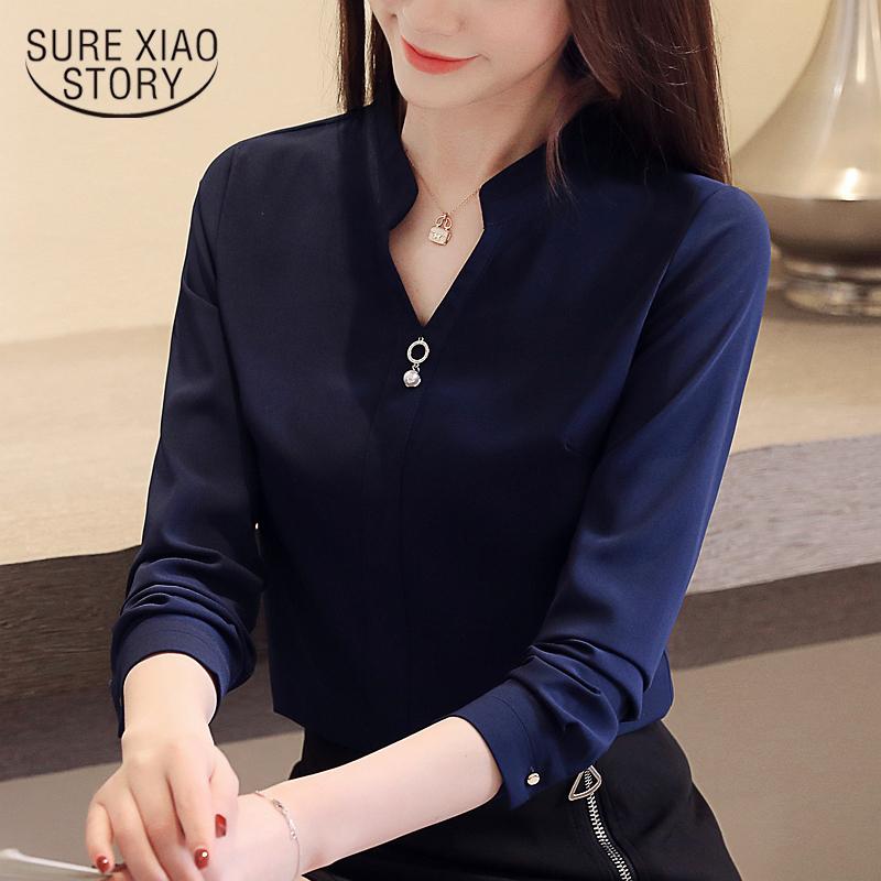 Women's Blouses & Shirts Feminine V Collar Office Lady White Blue Blouse Fashion Chiffon Ladies Long Shirt Women Tops And 2412 50
Women's Blouses & Shirts Feminine V Collar Office Lady White Blue Blouse Fashion Chiffon Ladies Long Shirt Women Tops And 2412 50