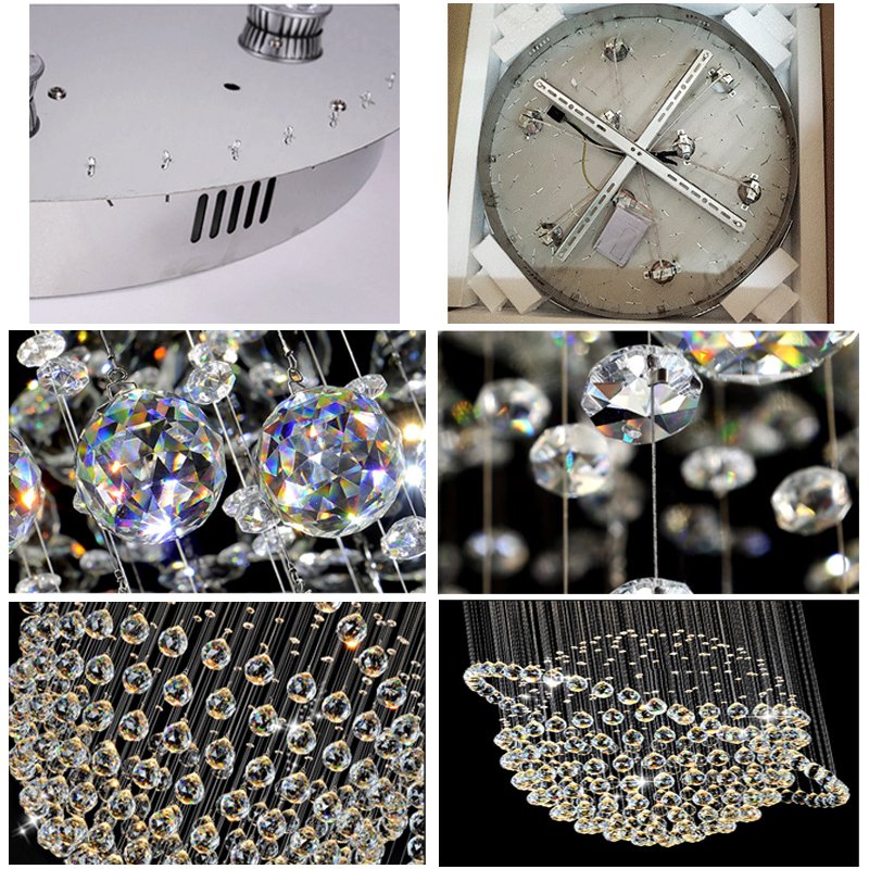 New Modern LED K9 Ball Crystal Chandeliers Crystal Pendant Light chandelier lights Chandelier Clear Ball Ceiling Light