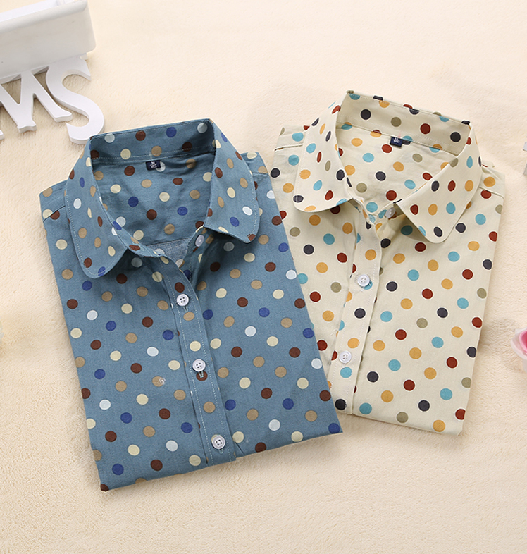 Dioufond Women Blouses Turn-Down Collar Women Tops Polka Dot Blouse Long Sleeve Shirt Women Camisas Femininas Blouses S-5XLZHL6809, White
Dioufond Women Blouses Turn-Down Collar Women Tops Polka Dot Blouse Long Sleeve Shirt Women Camisas Femininas Blouses S-5XLZHL6809, White