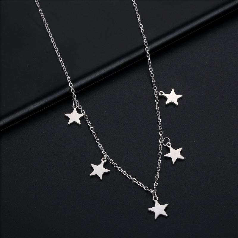 Pendant Necklaces Stainless Steel Silver Color Star Party Women's Necklace Fashion Female Pentagram Choker Ladies Jewelry Gifts
Pendant Necklaces Stainless Steel Silver Color Star Party Women's Necklace Fashion Female Pentagram Choker Ladies Jewelry Gifts