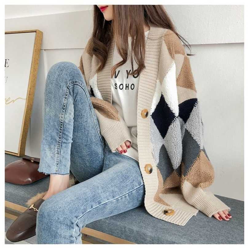 Cardigan sweater spring and autumn retro French lazy style knit cardigan women's mid-length net red jacket 211018
Cardigan sweater spring and autumn retro French lazy style knit cardigan women's mid-length net red jacket 211018