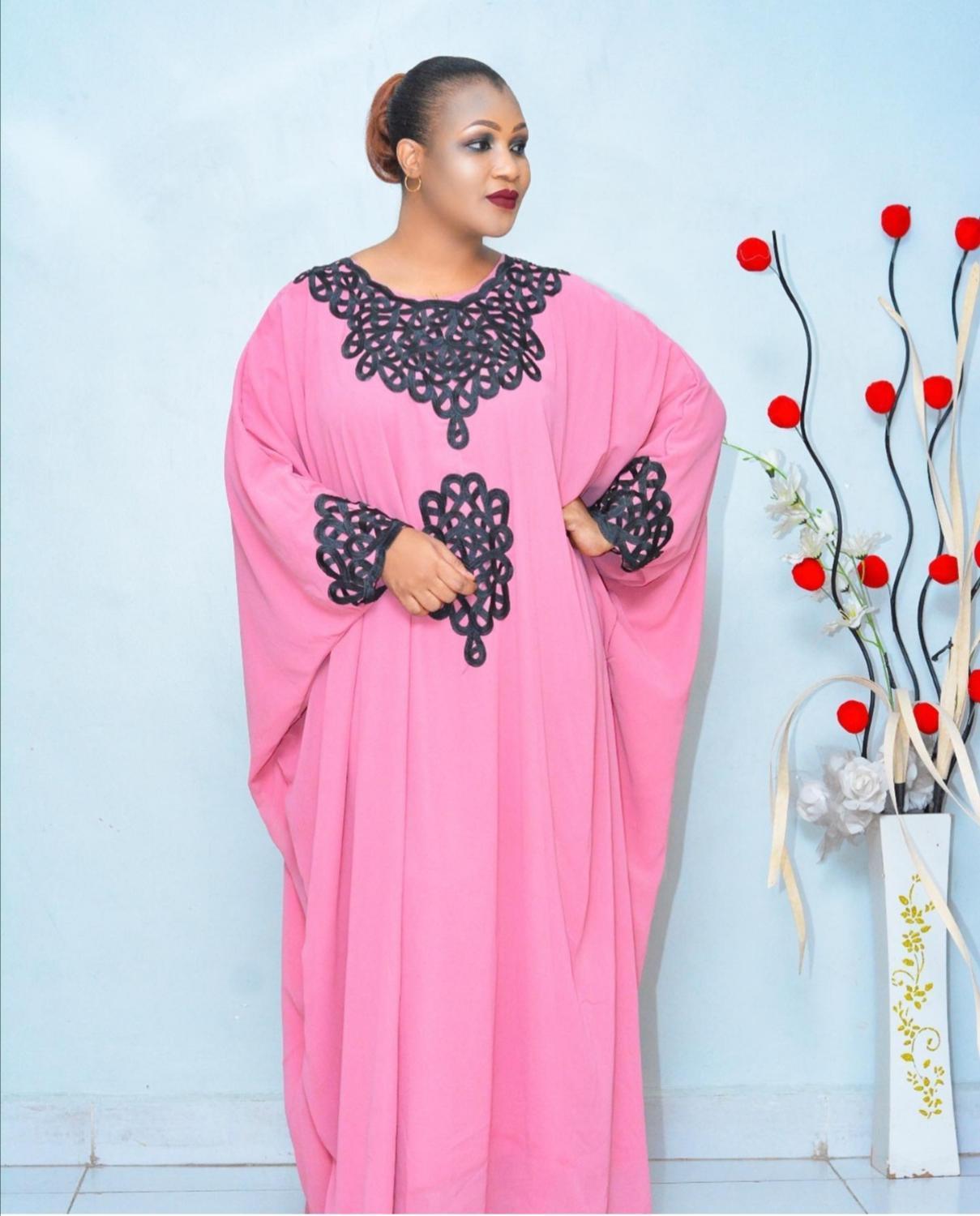 New style African women's Dashiki Fashion Chiffon material With inner super loose long dress one size bust 220cm length 152cm 210408