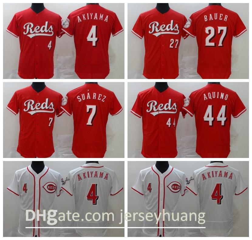 2020 Men Baseball 7 Eugenio Suarez Jersey 4 Shogo Akiyama 44 Aristides Aquino 27 Trevor Bauer Home Red Team White Stitched Flexbase, 4 red
2020 Men Baseball 7 Eugenio Suarez Jersey 4 Shogo Akiyama 44 Aristides Aquino 27 Trevor Bauer Home Red Team White Stitched Flexbase, 4 red