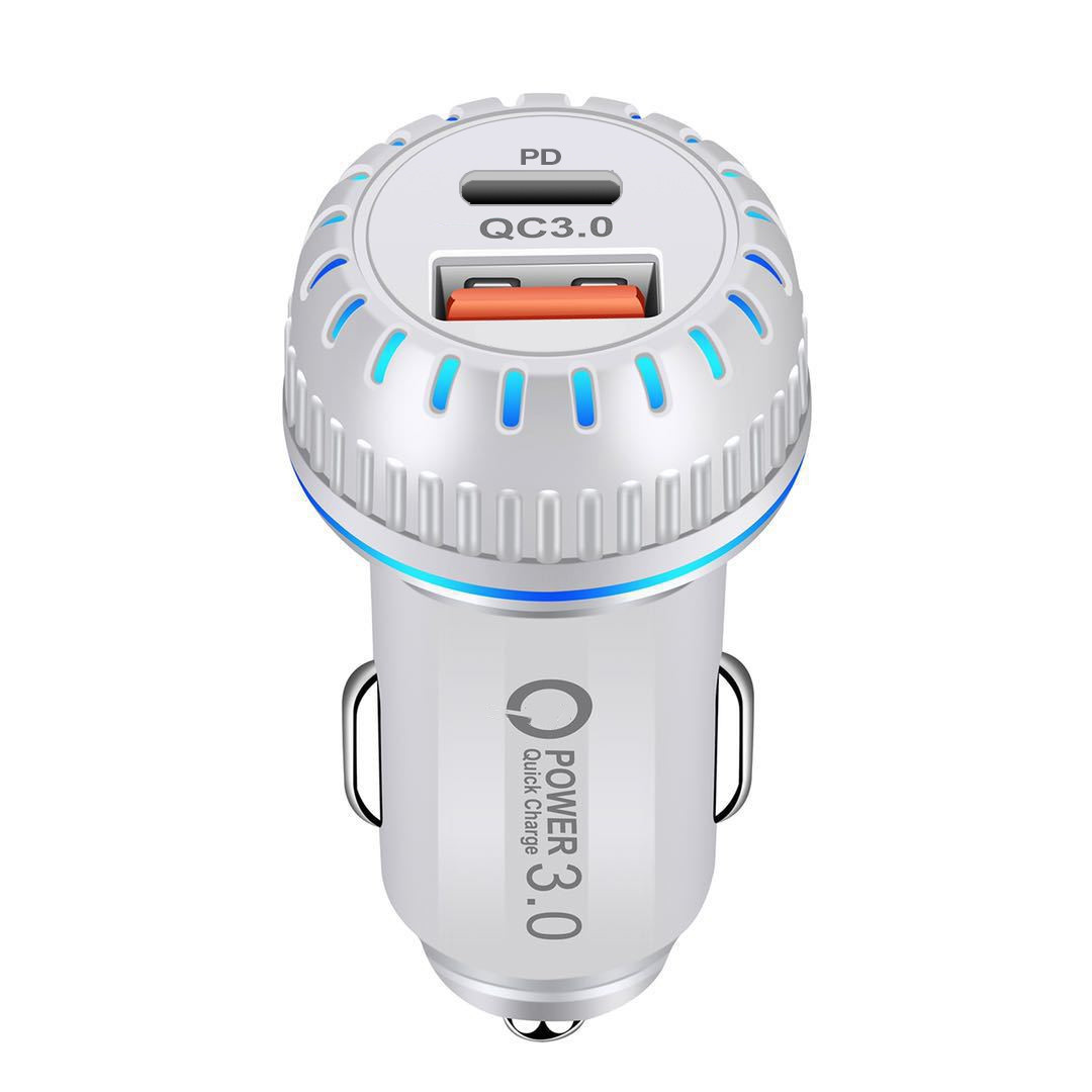 Universal 12W PD USB C Car Charger Quick Charging Dual Ports PD Chargers Type c USb-C Charge For Samsung S22 S23 Iphone 12 13 14 15 Pro Max With Retai