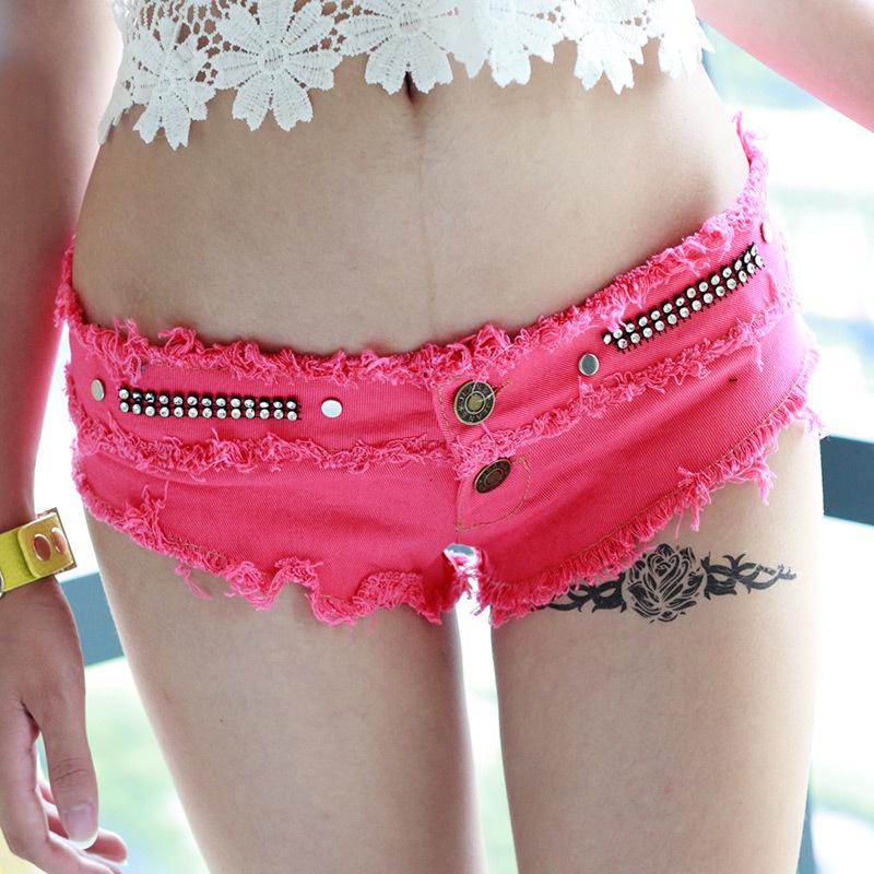 Summer Denim Shorts And Are Short For Nightclubs In Europe America Women Sexy Tassel Hole Women's