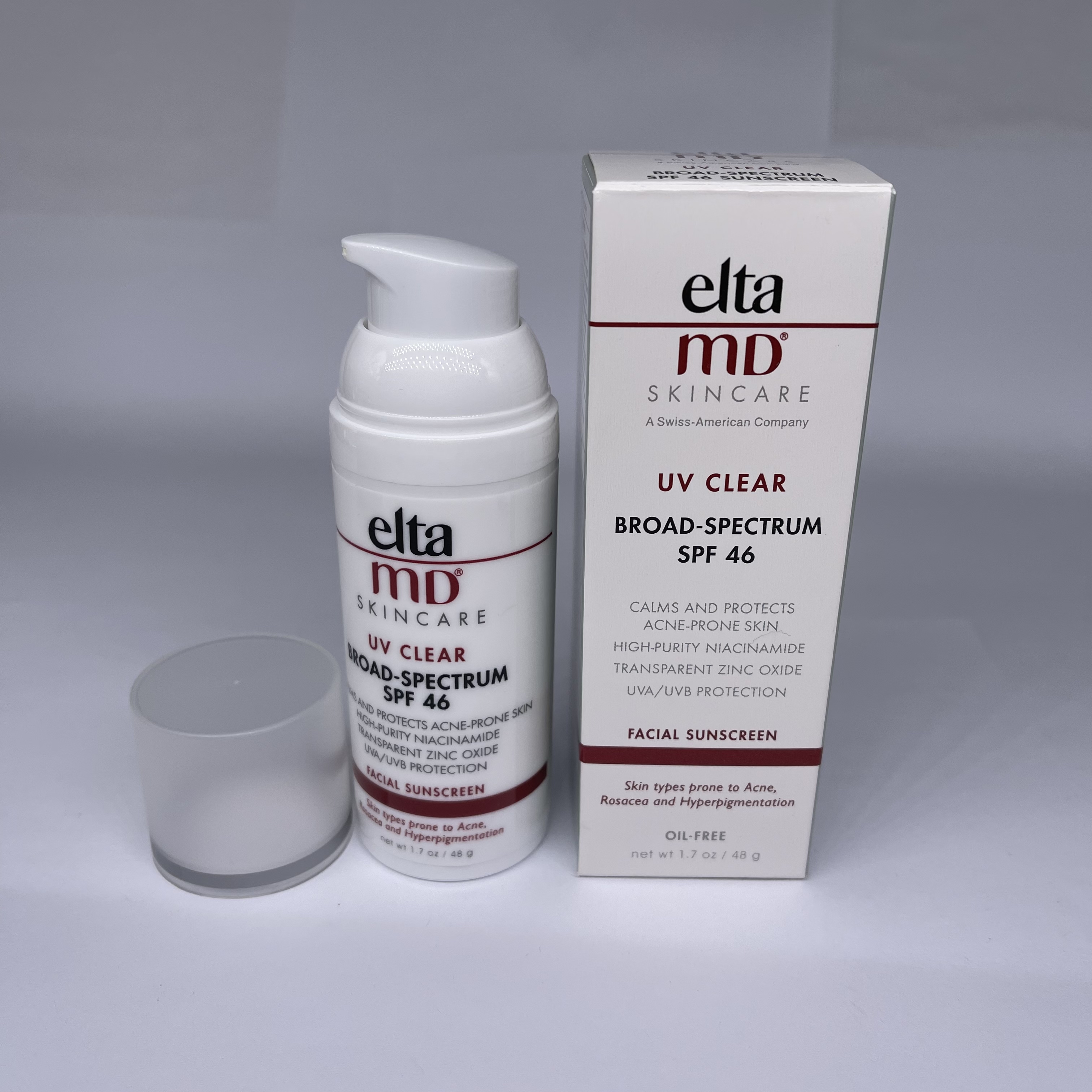 Elta MD UV Clear Broad Spectrum SPF46 Skincare Calms And Protects Acne-Prone Skin 48g
Elta MD UV Clear Broad Spectrum SPF46 Skincare Calms And Protects Acne-Prone Skin 48g