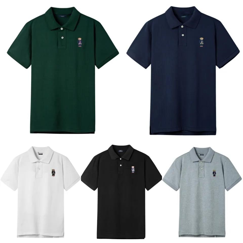 New Lapel Short Sleeve Men' Casual POLO Shirt Embroidered Bear T-shirt British Business Sports Pure Cotton, White
New Lapel Short Sleeve Men' Casual POLO Shirt Embroidered Bear T-shirt British Business Sports Pure Cotton, White