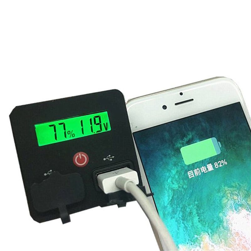 Universal 12V 24V Battery Capacity Indicator Waterproof Module with USB & Switch 83XA