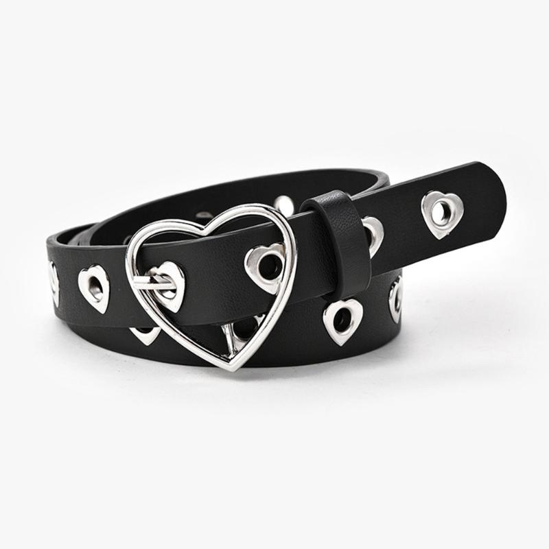 belts sweetheart buckle with adjustable ladies belt fashion heart-shaped air eye hollow girdle punk qz0299, Black;brown
belts sweetheart buckle with adjustable ladies belt fashion heart-shaped air eye hollow girdle punk qz0299, Black;brown