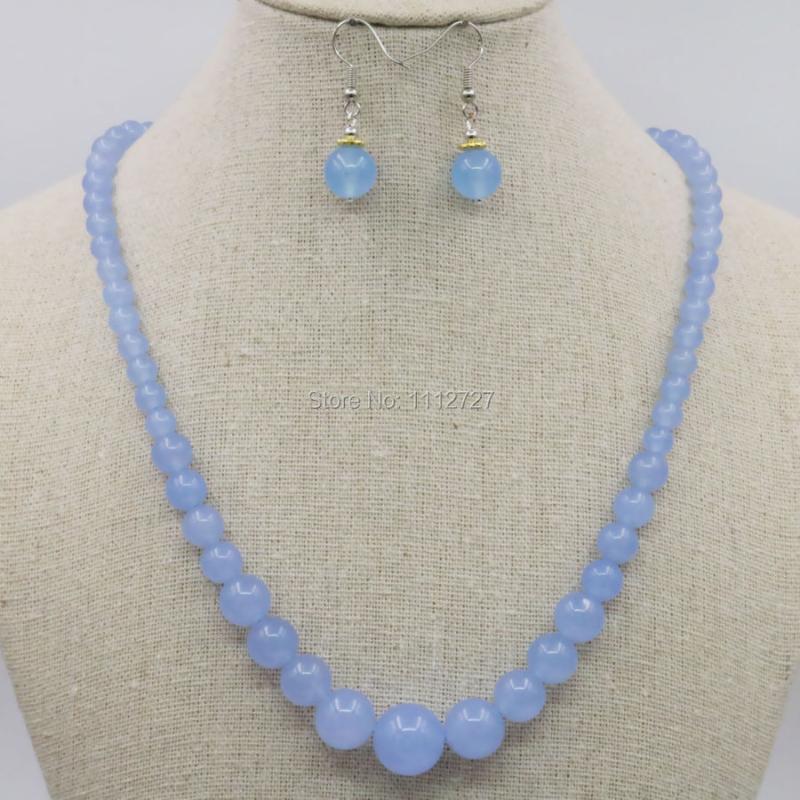 Earrings & Necklace 6-14mm Accessory Crafts Blue Aventurine Chain Earring Sets Round Beads Jewelry Party Wedding Gifts 18inch Lucky Stone, Silver
Earrings & Necklace 6-14mm Accessory Crafts Blue Aventurine Chain Earring Sets Round Beads Jewelry Party Wedding Gifts 18inch Lucky Stone, Silver