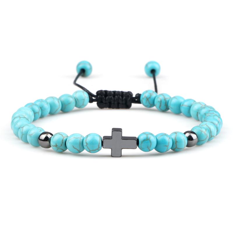 Beaded, Strands Trendy Jesus Cross Natural Blue Turquoises Braid Bracelets Men Tiger Eye Lava Onyx Adjustable Bangles Women Yoga Energy Jewe
Beaded, Strands Trendy Jesus Cross Natural Blue Turquoises Braid Bracelets Men Tiger Eye Lava Onyx Adjustable Bangles Women Yoga Energy Jewe
