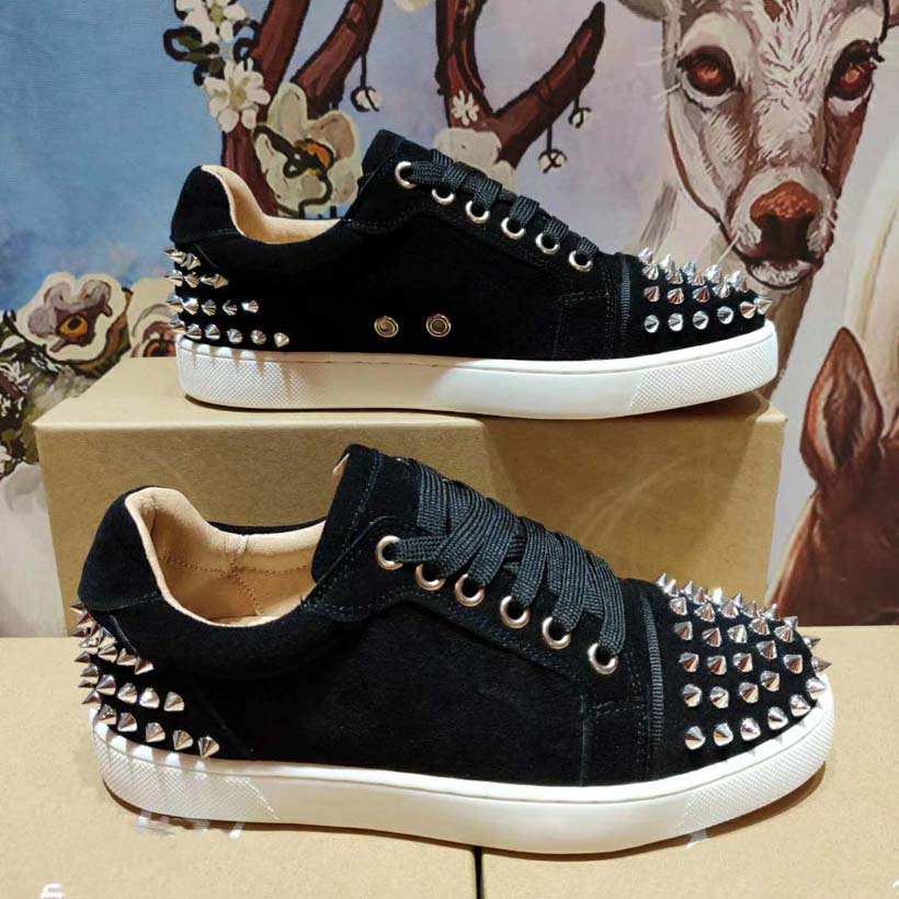 High Quality red bottoms Men Women Designer Shoes Leather Loafers Luxury Sneakers Mens Shoe Rivet Cowhide Casual Black Size 34-46 With Box, #26
High Quality red bottoms Men Women Designer Shoes Leather Loafers Luxury Sneakers Mens Shoe Rivet Cowhide Casual Black Size 34-46 With Box, #26