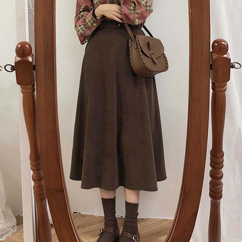 Skirts Womens Faldas Mujer Moda Autumn Winter High Waist Woman Skirts Casual Solid A-Line Women Skirt Skirts For Women E77 210602, Dark brown
Skirts Womens Faldas Mujer Moda Autumn Winter High Waist Woman Skirts Casual Solid A-Line Women Skirt Skirts For Women E77 210602, Dark brown