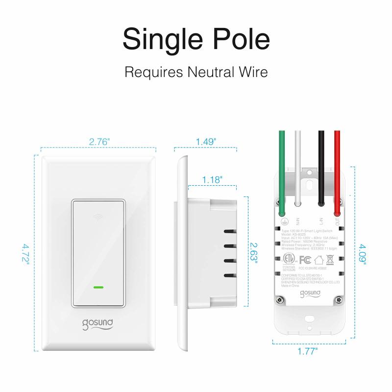 Smart Home Control Gosund 1 POLE WiFi Switch Touch Sensor Wall Light Timer APP For Alexa Google
Smart Home Control Gosund 1 POLE WiFi Switch Touch Sensor Wall Light Timer APP For Alexa Google