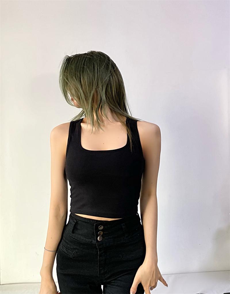 Women's Tanks & Camis Summer Street Fashion Holiday Style Basic Solid Color Vest Women, All-match Elastic Tight Short Sexy Women 4 Colors, White
Women's Tanks & Camis Summer Street Fashion Holiday Style Basic Solid Color Vest Women, All-match Elastic Tight Short Sexy Women 4 Colors, White
