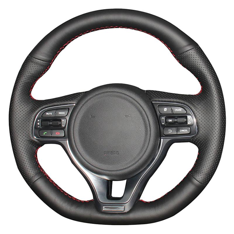 Steering Wheel Covers Black Genuine Leather Hand-stitched Car Cover For Kia K5 Optima 2021-2021 Sportage KX5
Steering Wheel Covers Black Genuine Leather Hand-stitched Car Cover For Kia K5 Optima 2021-2021 Sportage KX5