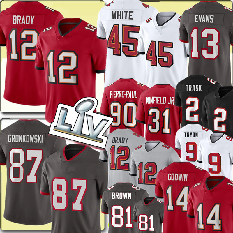 12 Tom Brady Jersey 87 Rob Gronkowski 13 Mike Evans Football Jerseys 45 Devin White 14 Chris Godwin Kyle Trask Antonio B rown Jason Pierre-Paul Joe Tryon John Lynch, Men+patch {s-xxxl} h d
12 Tom Brady Jersey 87 Rob Gronkowski 13 Mike Evans Football Jerseys 45 Devin White 14 Chris Godwin Kyle Trask Antonio B rown Jason Pierre-Paul Joe Tryon John Lynch, Men+patch {s-xxxl} h d