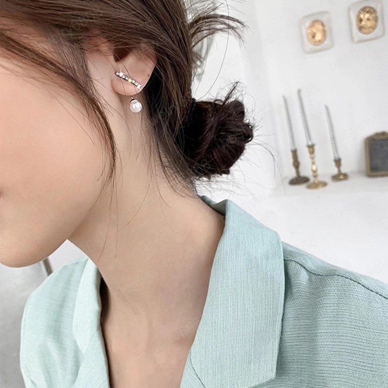 Fashion Female Elegant Cute Pearl Earring Korea Charm Gold Vintage Earrings For Women Wedding Gift Jewelry Accessories