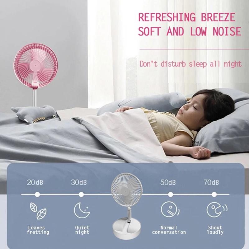 Rechargeable USB Fans Portable Clamp Fan 180 Degree Rotating Ventilator Air Cooler Desktop For Home Office Party Favor