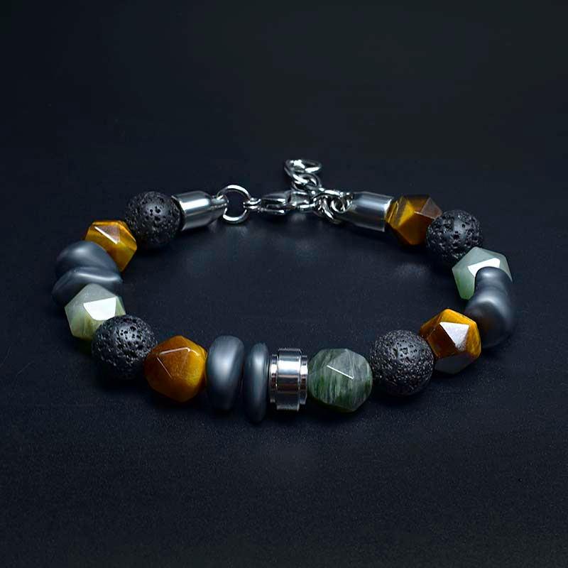 Charm Bracelets Adjustable Titanium Steel Man Chakra Jewelry Wholesale Stainless Men's Black Volcanic Rock Irregular Stone Beaded Braclets
Charm Bracelets Adjustable Titanium Steel Man Chakra Jewelry Wholesale Stainless Men's Black Volcanic Rock Irregular Stone Beaded Braclets