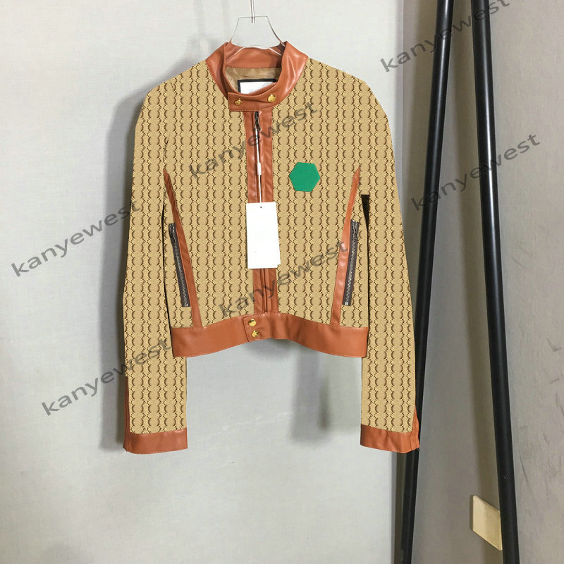 Designers womens jackets women Pocket zipper coat luxurys letter print Splicing PU jacket paris Fashion lady Streetwear khaki coats -L
Designers womens jackets women Pocket zipper coat luxurys letter print Splicing PU jacket paris Fashion lady Streetwear khaki coats -L