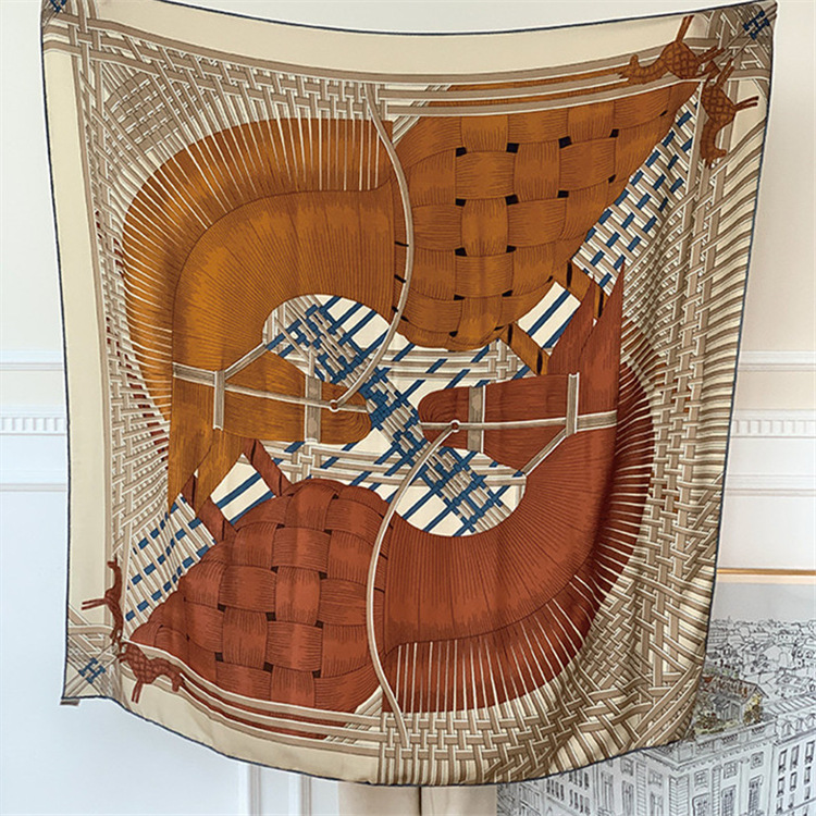 Orange Horse Silk C… - image