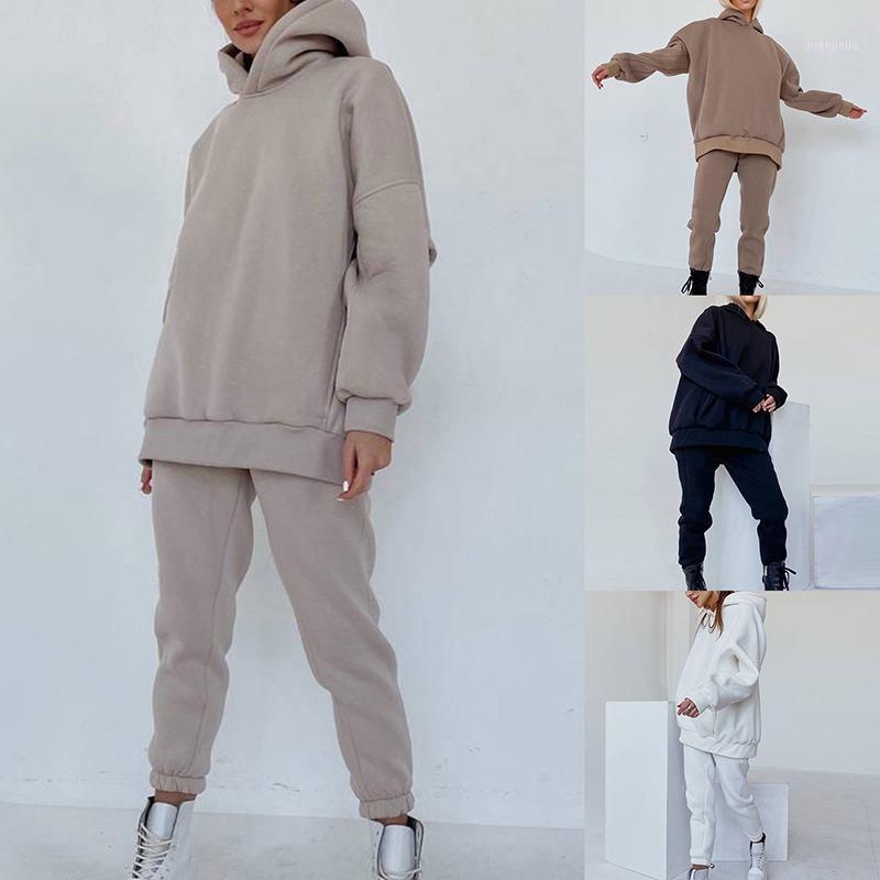 Running Sets Women Sportswear Casual Fleece Tracksuit Hoodies Pullover Sweatshirt Elastic Waist Harem Pants 2021 Winter Suit Two Piece, Black;blue
Running Sets Women Sportswear Casual Fleece Tracksuit Hoodies Pullover Sweatshirt Elastic Waist Harem Pants 2021 Winter Suit Two Piece, Black;blue