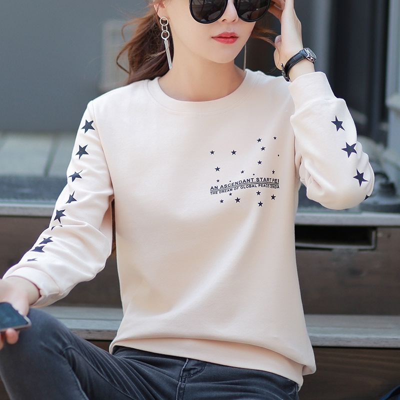 Crew Neck Sweatshirt Women Coat Spring Letter Star Print Korean Streetwear Harajuku Casual Solid Color Stitching Thin Pullovers 210603, Apricot
Crew Neck Sweatshirt Women Coat Spring Letter Star Print Korean Streetwear Harajuku Casual Solid Color Stitching Thin Pullovers 210603, Apricot