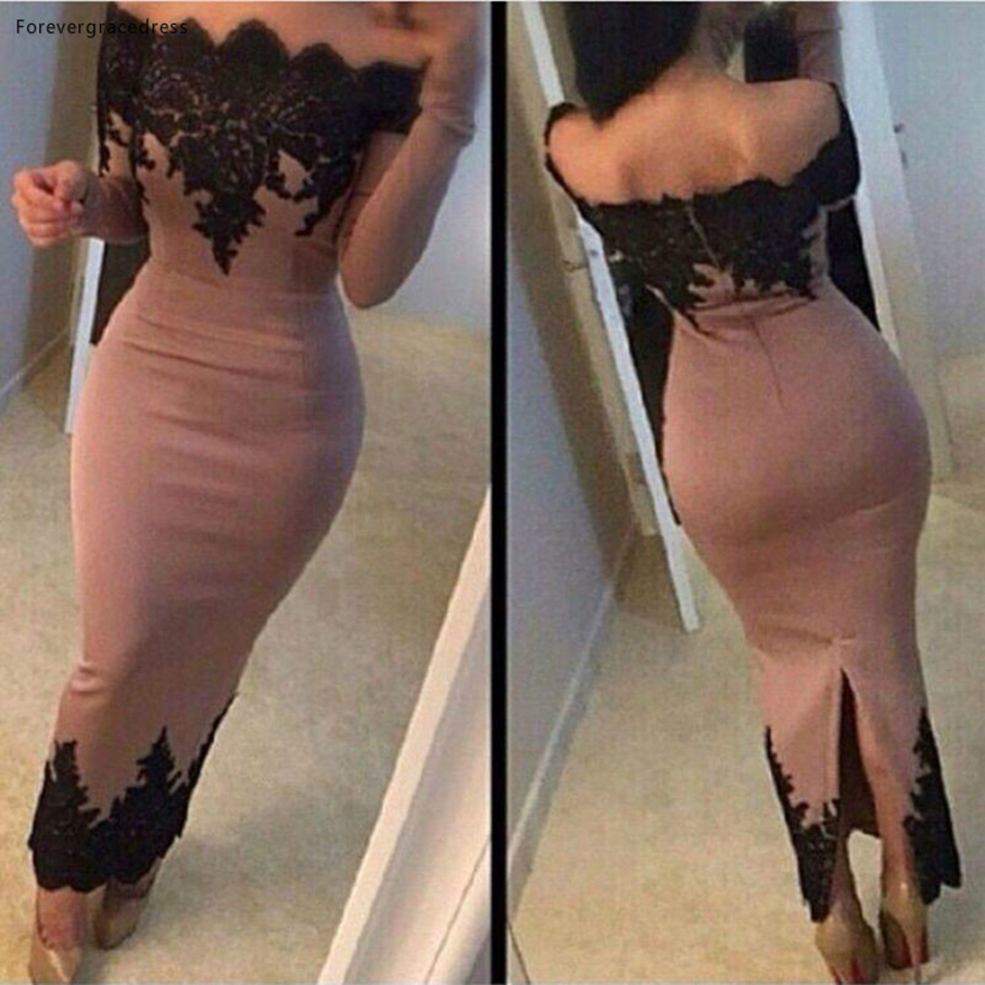 Off the shoulder Long Sleeve Mother Of The Bride Dress Sheath Lace Formal Evening Party Gown Custom Made Plus Size