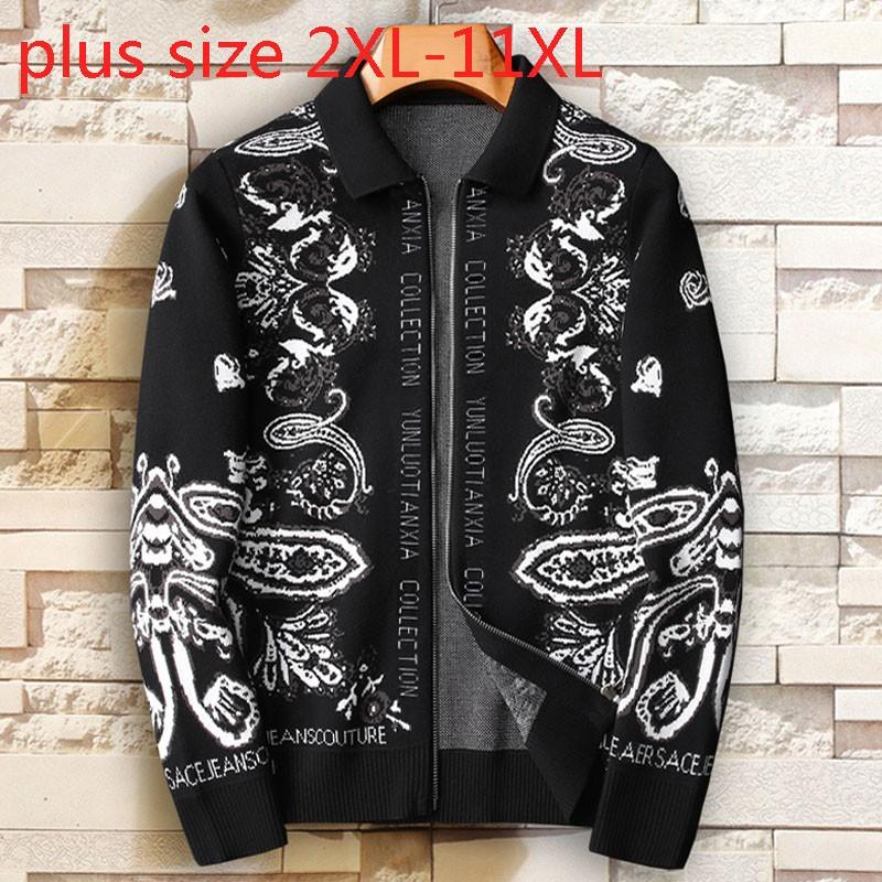 Men's Sweaters Arrival Fashion Large Super Zipper Knitted Cardigan Coat Autumn Winter Casual Turn-down Collar Sweater Plus Size 2XL-11XL, White;black
Men's Sweaters Arrival Fashion Large Super Zipper Knitted Cardigan Coat Autumn Winter Casual Turn-down Collar Sweater Plus Size 2XL-11XL, White;black