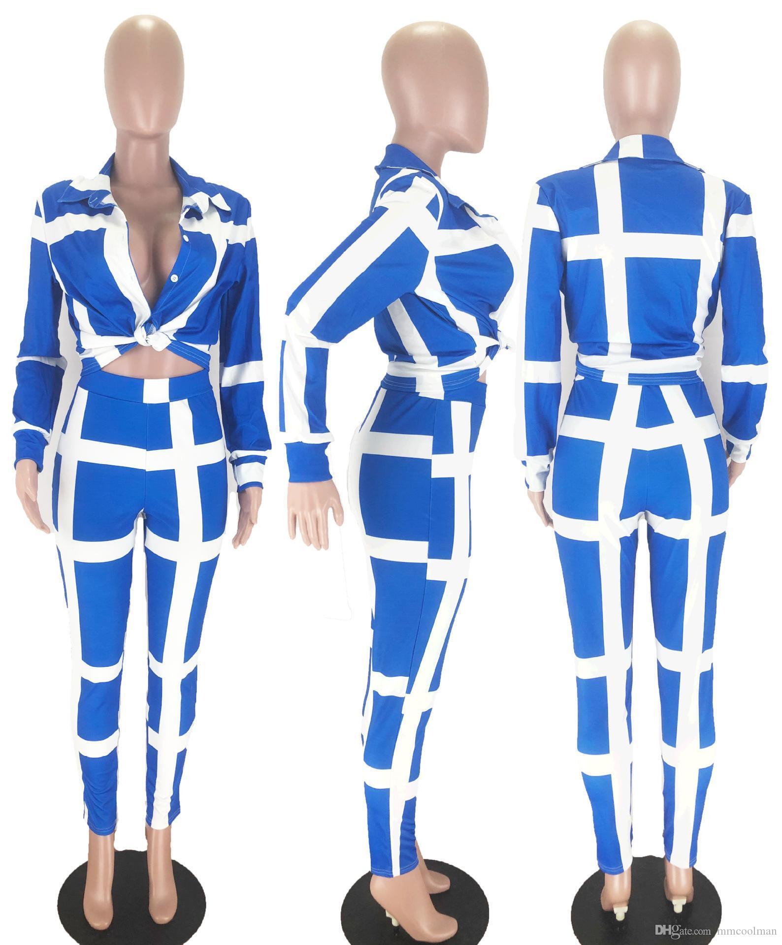 Women Designers Clothes 2023 two piece set pants printed stripes tracksuit top and club sexy outfits matching sets