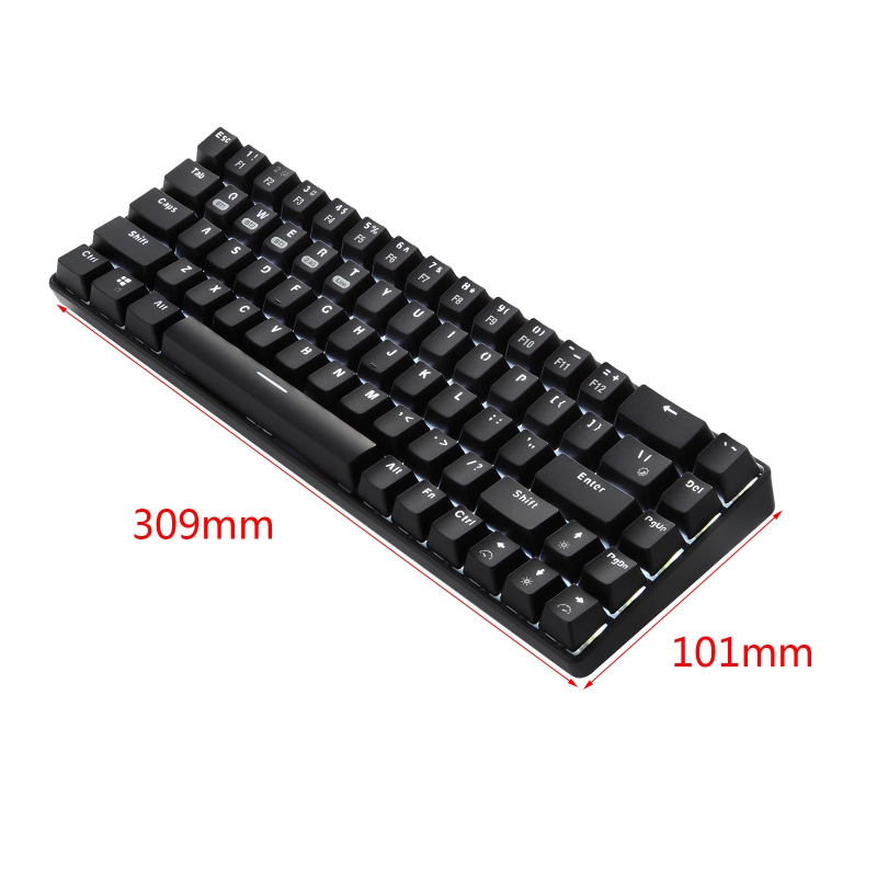 68 Keys Bluetooth 5.0/2.4G/Wired Three Mode LED Backlit Mechanical Keyboard