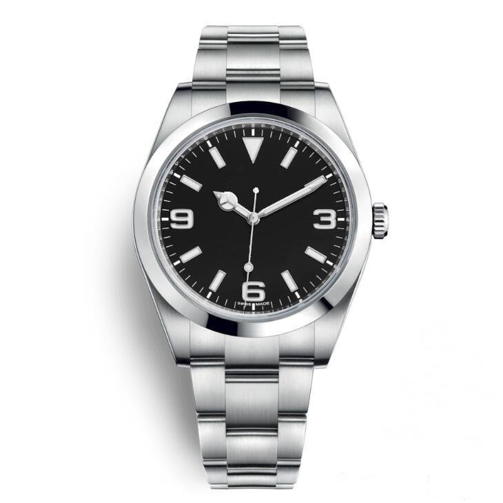 

High Cost Effective U1 Factory Top New Watch Explorer Black Dial Stainless Steel Automatic 2813 Movement Casual Date Reloj De Lujo montre Relojes De Marca Wristwatch, Brown