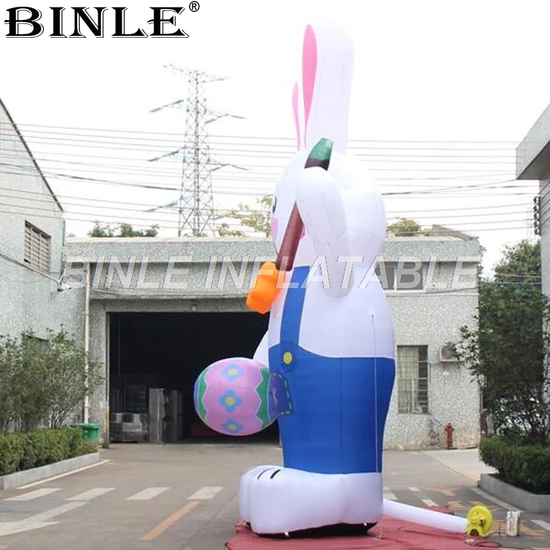 2.4m/8ft 6m/20ft giant inflatable easter bunny with egg&brush large rabbit animal for holiday decoration