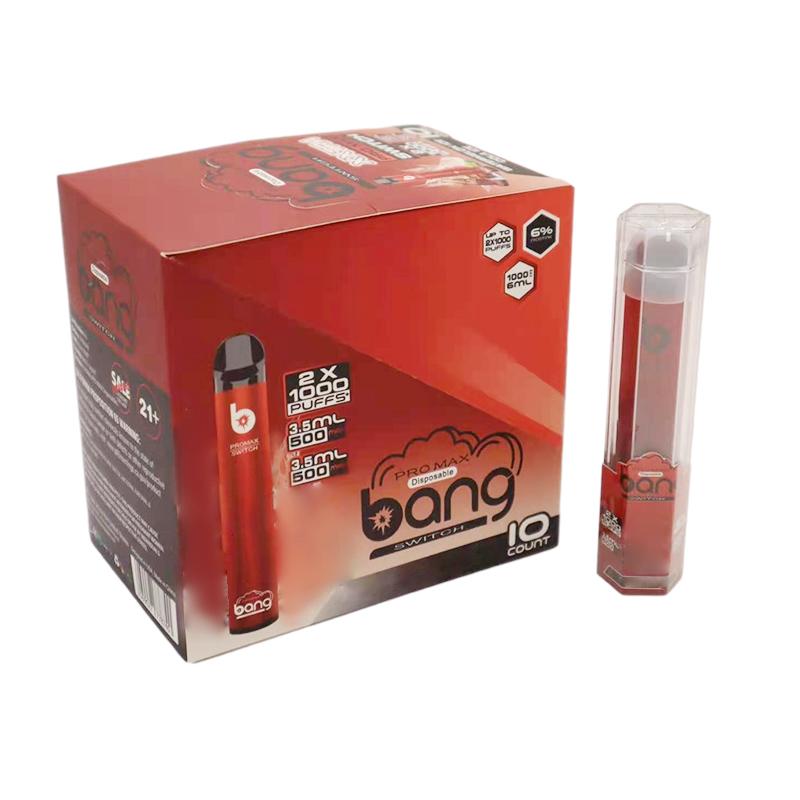 Bang Pro Max Switch Disposable electronic cigarette Vape Pen 2 IN 1 Device 7ml Pods 2000 Puffs Double Kit
Bang Pro Max Switch Disposable electronic cigarette Vape Pen 2 IN 1 Device 7ml Pods 2000 Puffs Double Kit