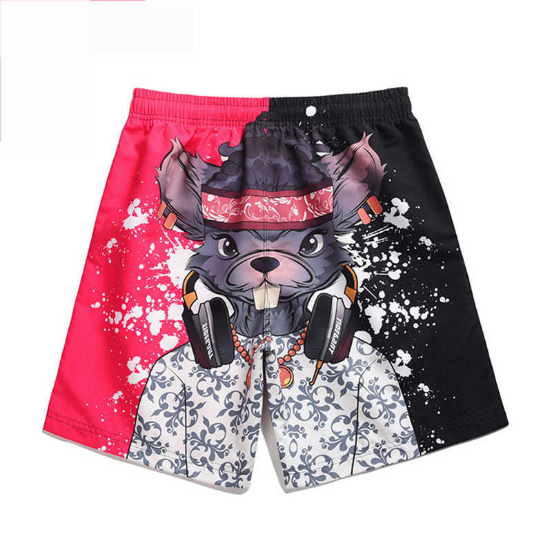 Man Summer Floral Printing Men Shorts Beach Breathable Quick Dry Loose Casual Style 210629