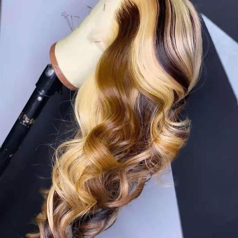 Lace Wigs 13x4 Front Human Hair Pre Plucked Virgin Brazilian Higlight Blonde Loose Wave 180% Density, 4/27hl
Lace Wigs 13x4 Front Human Hair Pre Plucked Virgin Brazilian Higlight Blonde Loose Wave 180% Density, 4/27hl