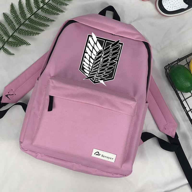 Attack On Titan Shingeki No Kyojin Backpack Kawaii Travel Plecaki Bolso Mujer Sac A Dos