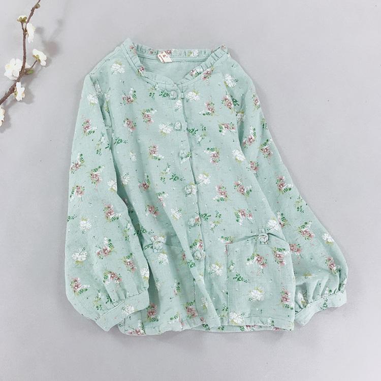 Women's Blouses & Shirts Rustic Little Flowers Print Pleated Collar Beautiful Design Buttons Cotton Yarn Long Sleeve Shirt Blouse 2021 Autum, Beige
Women's Blouses & Shirts Rustic Little Flowers Print Pleated Collar Beautiful Design Buttons Cotton Yarn Long Sleeve Shirt Blouse 2021 Autum, Beige