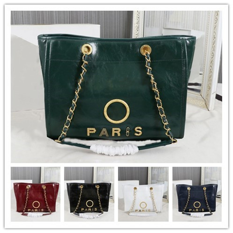 Designer Luxury DEAUVILLE Tote Bag White Leather Gold Chain 2Way Chain Shoulder Hand Bag Size:33X14.5X24CM
Designer Luxury DEAUVILLE Tote Bag White Leather Gold Chain 2Way Chain Shoulder Hand Bag Size:33X14.5X24CM