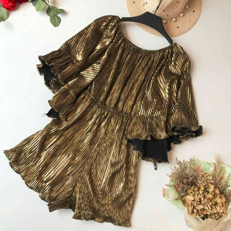 Women's Jumpsuits & Rompers Summer Metallic Ruffle-Trim Romper Playsuits Women Graceful Casual Overalls GODY, Beige
Women's Jumpsuits & Rompers Summer Metallic Ruffle-Trim Romper Playsuits Women Graceful Casual Overalls GODY, Beige