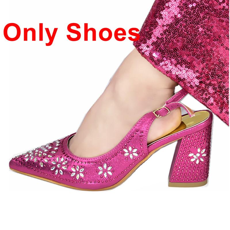 Dress Shoes Latest Design Wedding Women And Bag Set In Italy Italian African Party Pumps Buckle Strap