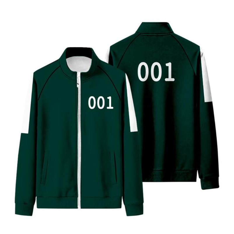 Squid Game Jacket Pants Mens Tracksuits Men Women Costumes Cosplay Sports Zipper Cardigan Digital 456 Pattern Pocket Sweatshirt Set 2XS-4XL H1013, Green
Squid Game Jacket Pants Mens Tracksuits Men Women Costumes Cosplay Sports Zipper Cardigan Digital 456 Pattern Pocket Sweatshirt Set 2XS-4XL H1013, Green