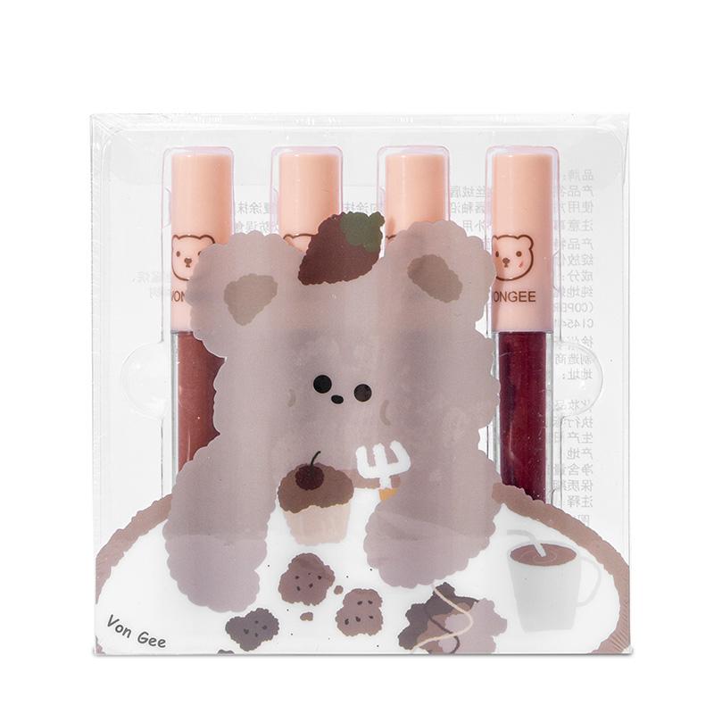 Lip Gloss VONGEE Strawberry Bear Matte Velvet Lipsticks Natural Moisturizing Lips Makeup Female Cosmetics 4 Pcs/ Set TSLM1, As show
Lip Gloss VONGEE Strawberry Bear Matte Velvet Lipsticks Natural Moisturizing Lips Makeup Female Cosmetics 4 Pcs/ Set TSLM1, As show