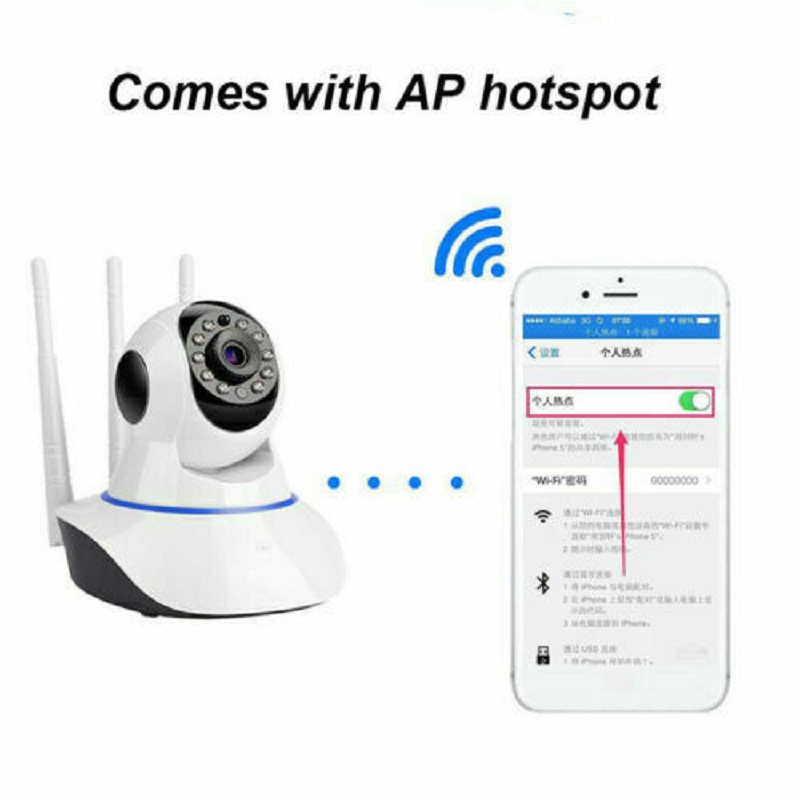 WIFI IP Camera Original Real 1080P Smart Home Wireless Security Surveillance Camera Audio CCTV Pet Cam Baby Monitor Cam with 3 Antenna