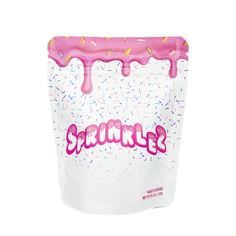 Sprinklez 3.5 g Empty Mylar Bags matte edible packaging zipper smell proof stand up food grade resealable plastic cookies bag with zip
Sprinklez 3.5 g Empty Mylar Bags matte edible packaging zipper smell proof stand up food grade resealable plastic cookies bag with zip